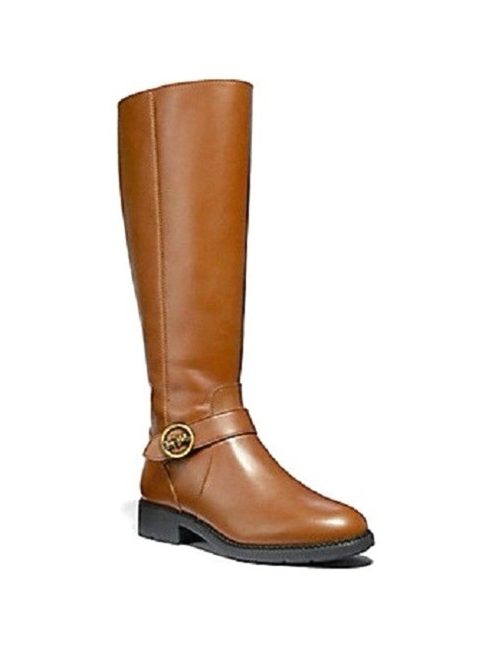 New Size 8C Leather Tall Riding Boots in Cognac - Women